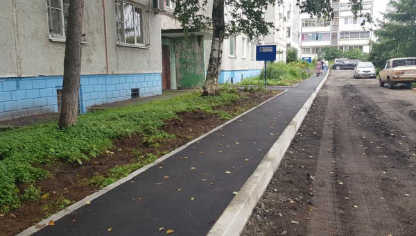 Завершены работы по проекту "Тротуар у нас во дворе" ТОС "Ленина, 24, 26"